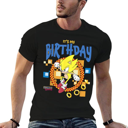 Sonic The Hedgehog Birthday It's My B-Day Super Sonic  Durable T-Shirt