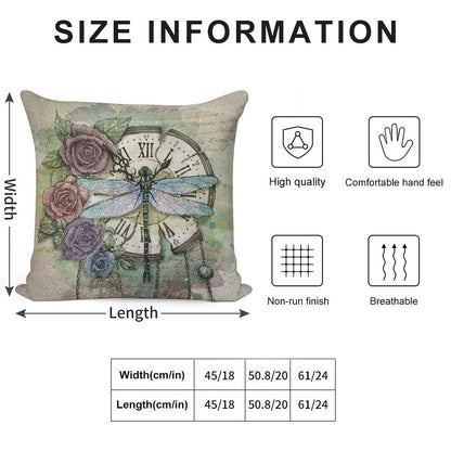 Time Flies Soft High-Density Material Throw Pillow