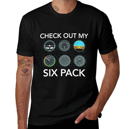 Check Out My Six Pack Funny Aviation Pilot Flying Xmas Gift  Versatile T-Shirt