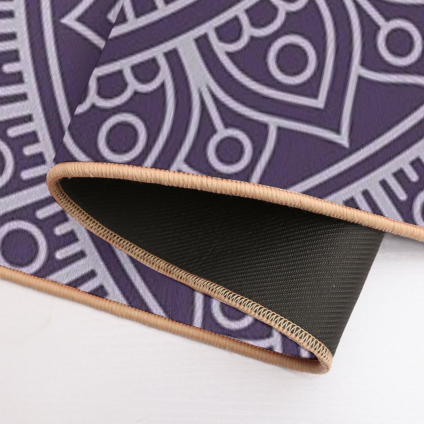 Mandala Boho Purple  Dirt-Trapping Bath Mat