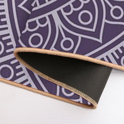 Mandala Boho Purple  Dirt-Trapping Bath Mat
