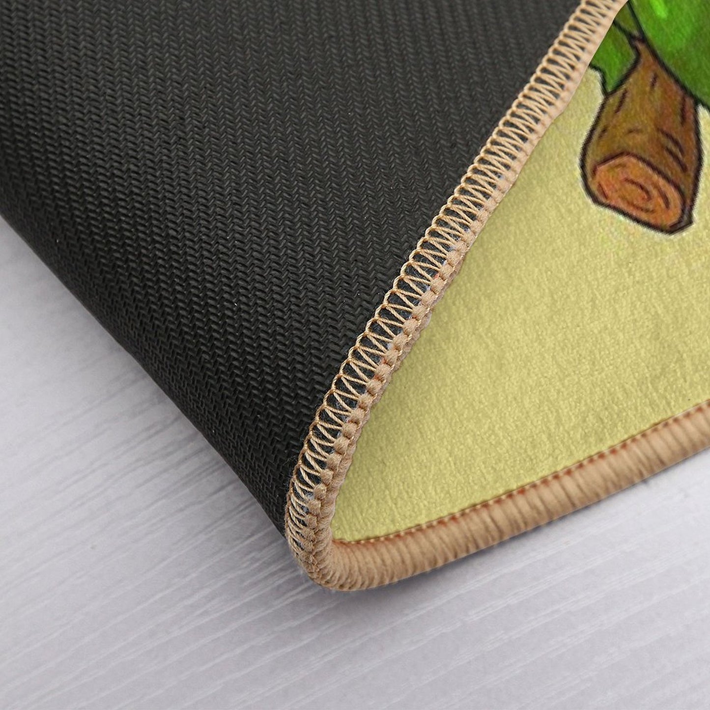 Relaxing Frog on Branch with Cherry Blossoms – Cute Asian Style Frog Illustration  Rapid-Drying Bath Mat