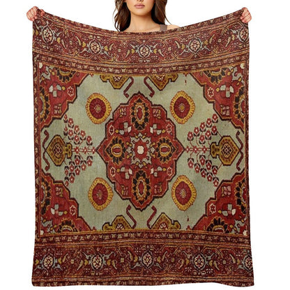 Bohemian Turkish Rug Multi-functional Throw Blanket