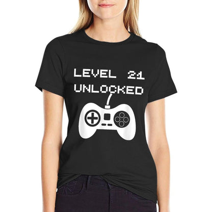 Level 21 Unlocked Gaming - 21st Birthday Gift  Classic T-Shirt