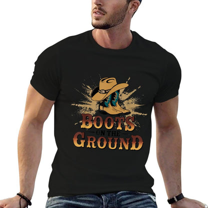 Boots On The Ground Western Cowboy Rodeo Country Eco-friendly Material T-Shirt