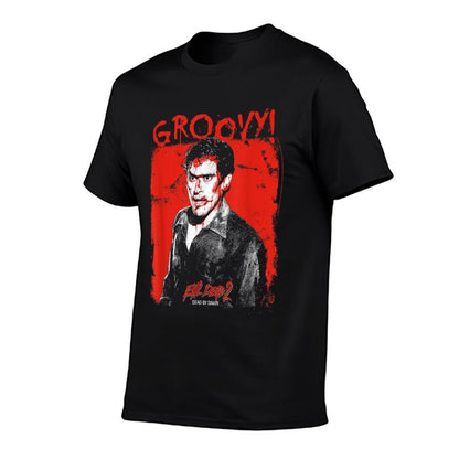 Ripple Junction X Evil Dead 2 Ash Williams Bloody Groovy  Slim-fit Cut T-Shirt