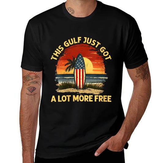 Womens Sunset with Surfboard And America Gulf for Boys And Girls  Vintage-inspired T-Shirt