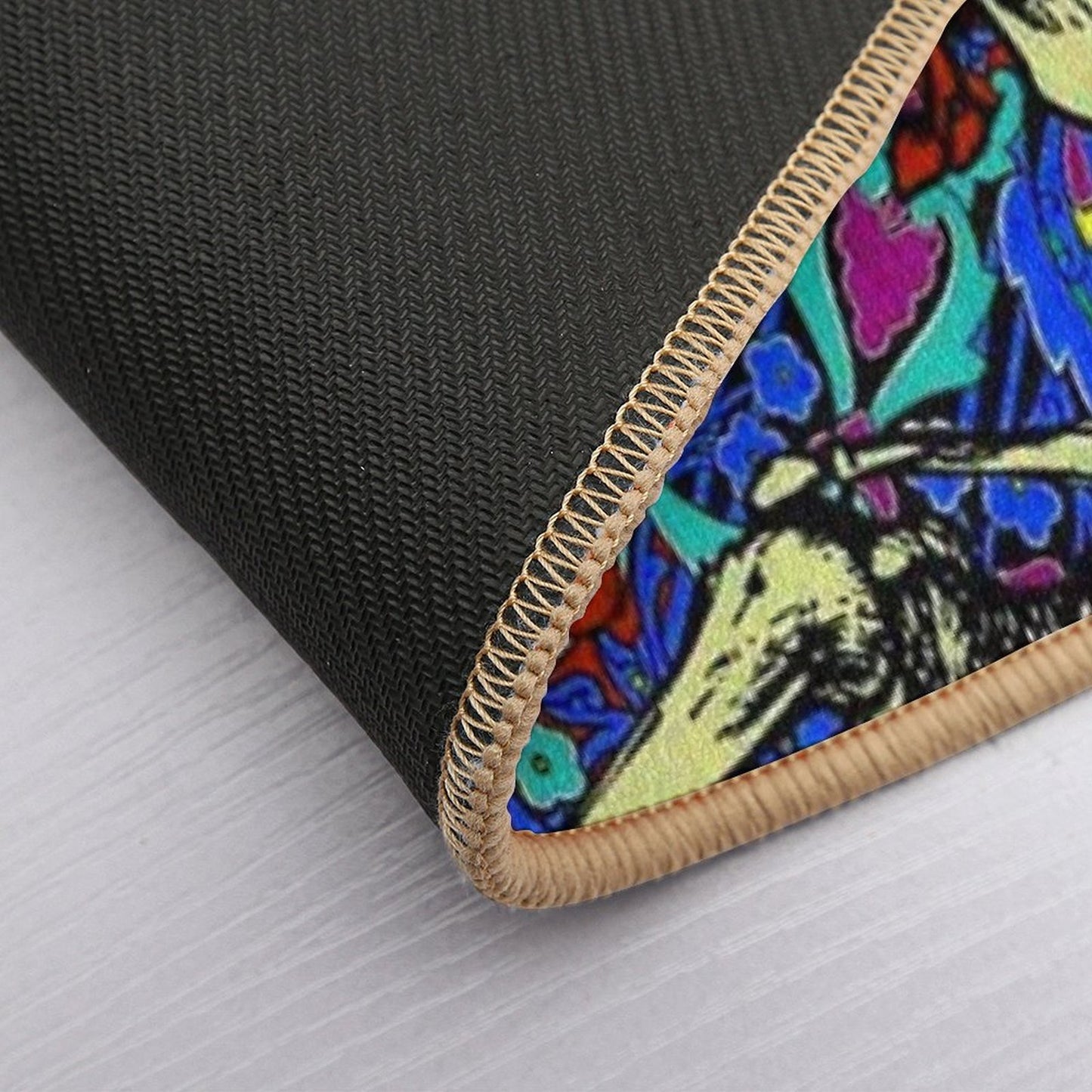 Psychedelic Grateful Day of The Dead Roses Skeleton  Dirt-Trapping Bath Mat