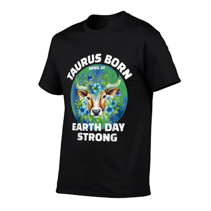 It's My Earth Day Birthday April 22 Taurus Environmental  Oversized Silhouette T-Shirt