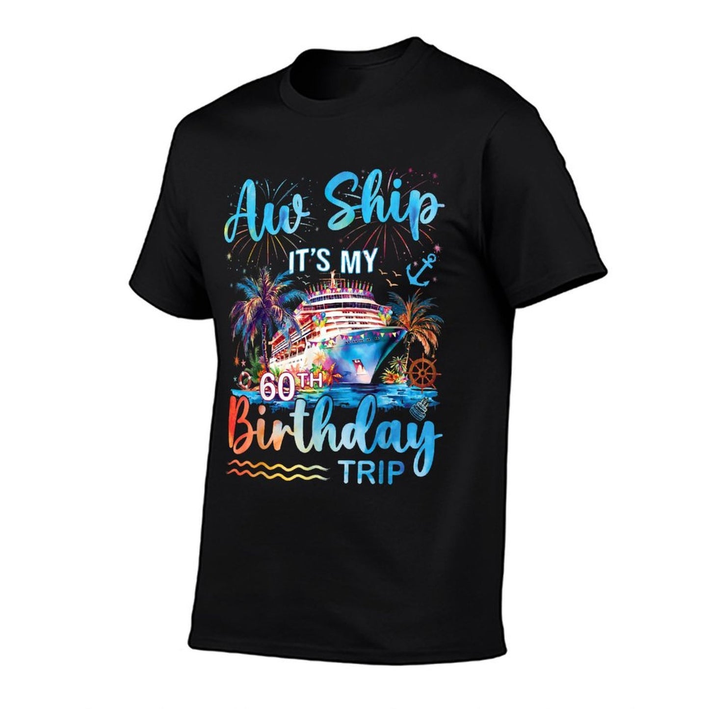 Aw Ship It's My 60th Birthday Cruise Trip Vacation Party  Vintage-inspired T-Shirt