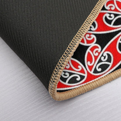 Maori Traditional Pattern Hammehead Shark  Anti-Trip Bath Mat