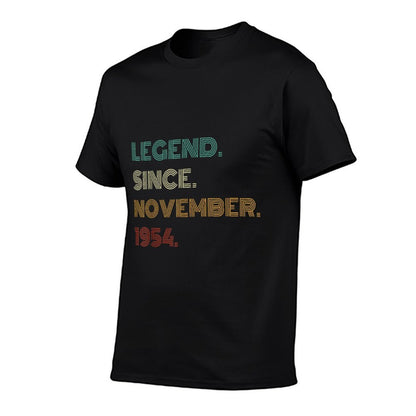 70 Years Old Legend Since November 1954 70th Birthday  Cotton T-Shirt