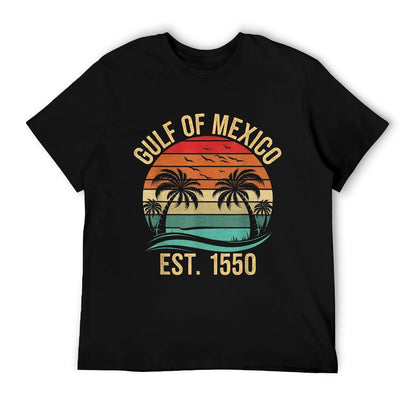 Gulf of Mexico Women Est 1550 Retro Vintage Beach High-quality Stitching T-Shirt
