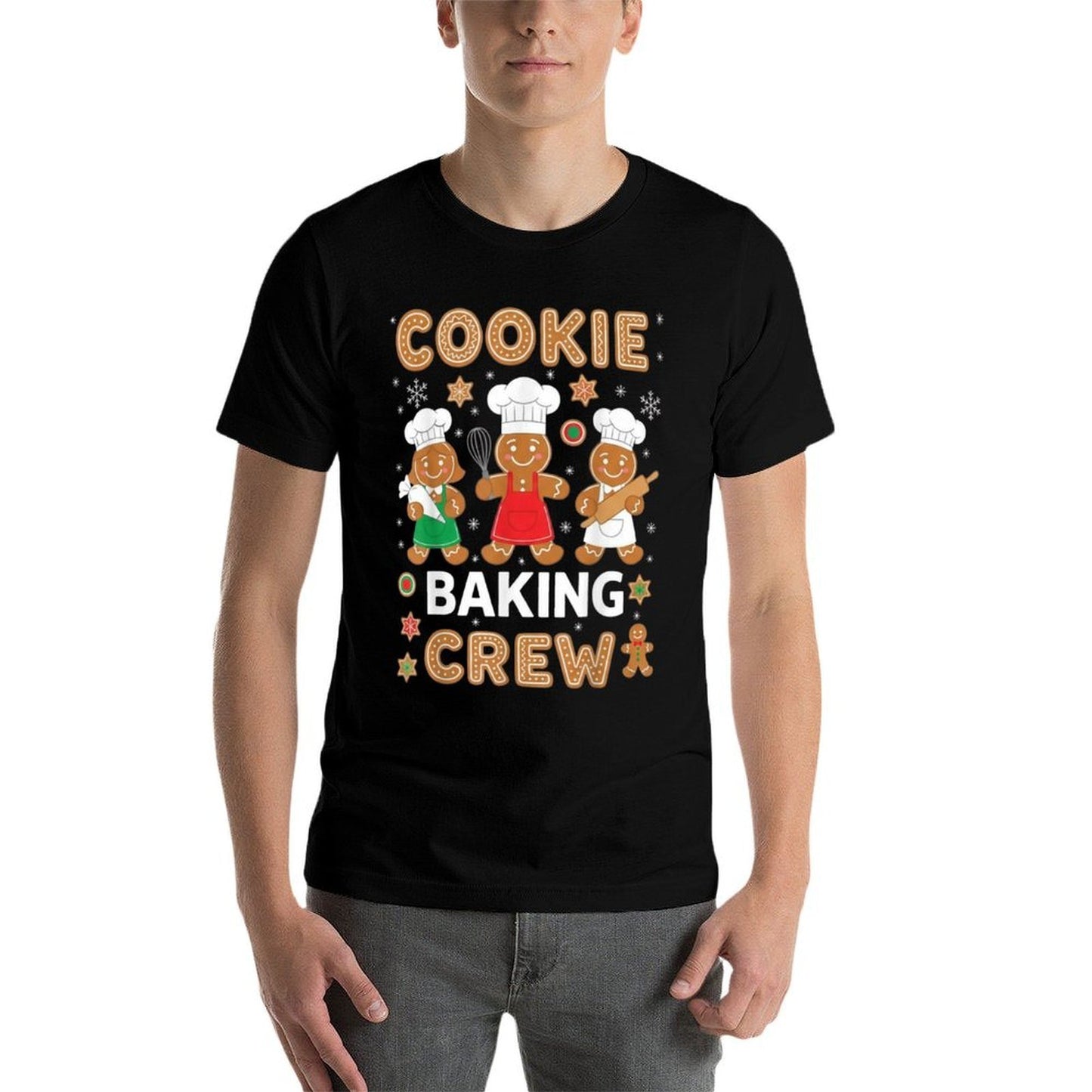 Cookie Baking Crew Christmas Gingerbread Family Matching T-S  Polyester Blend T-Shirt