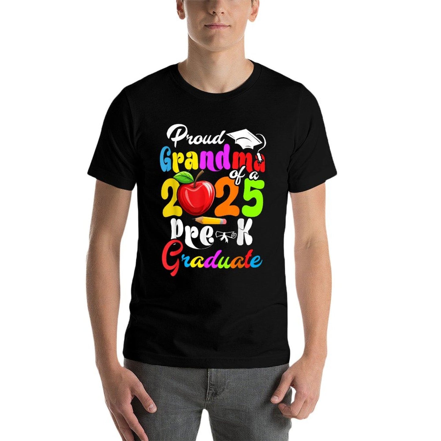 Proud Grandma Of 2025 Pre-K Graduate Mothers Day Graduation  Versatile T-Shirt
