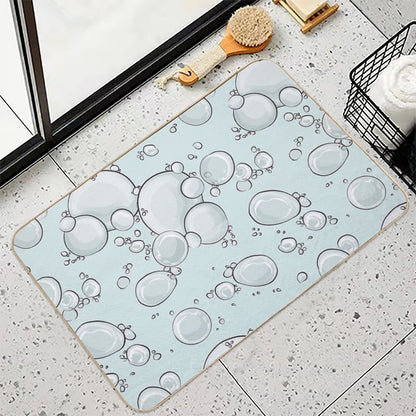 Bubbles  Handmade  Soap  Absorbent Bath Mat