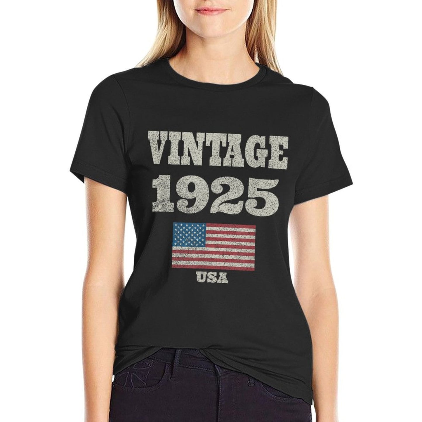 100th Birthday Patriotic Vintage Retro 1925 American  Versatile T-Shirt