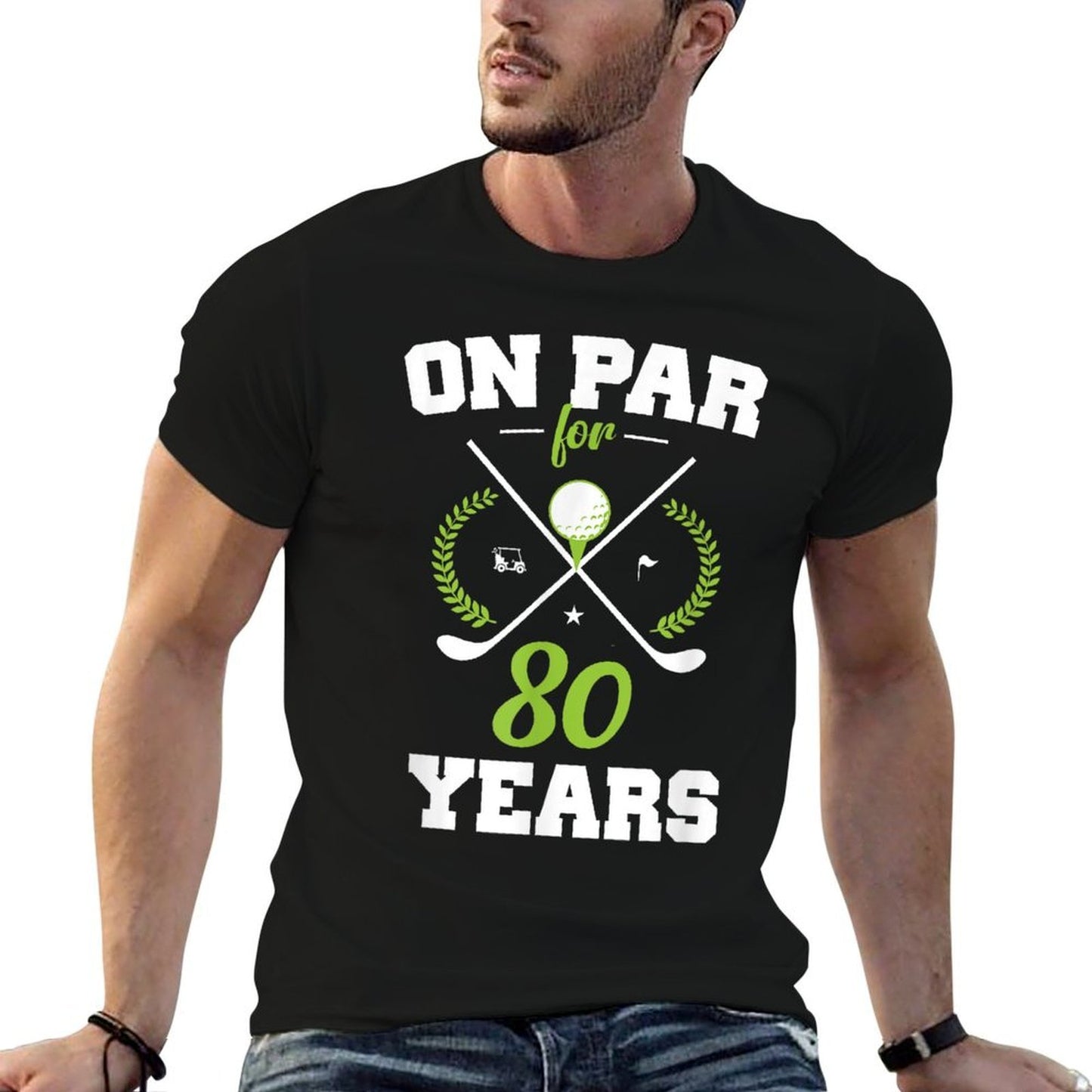 80 Years Old Happy 80th Birthday for Golfers  Tagless Design T-Shirt
