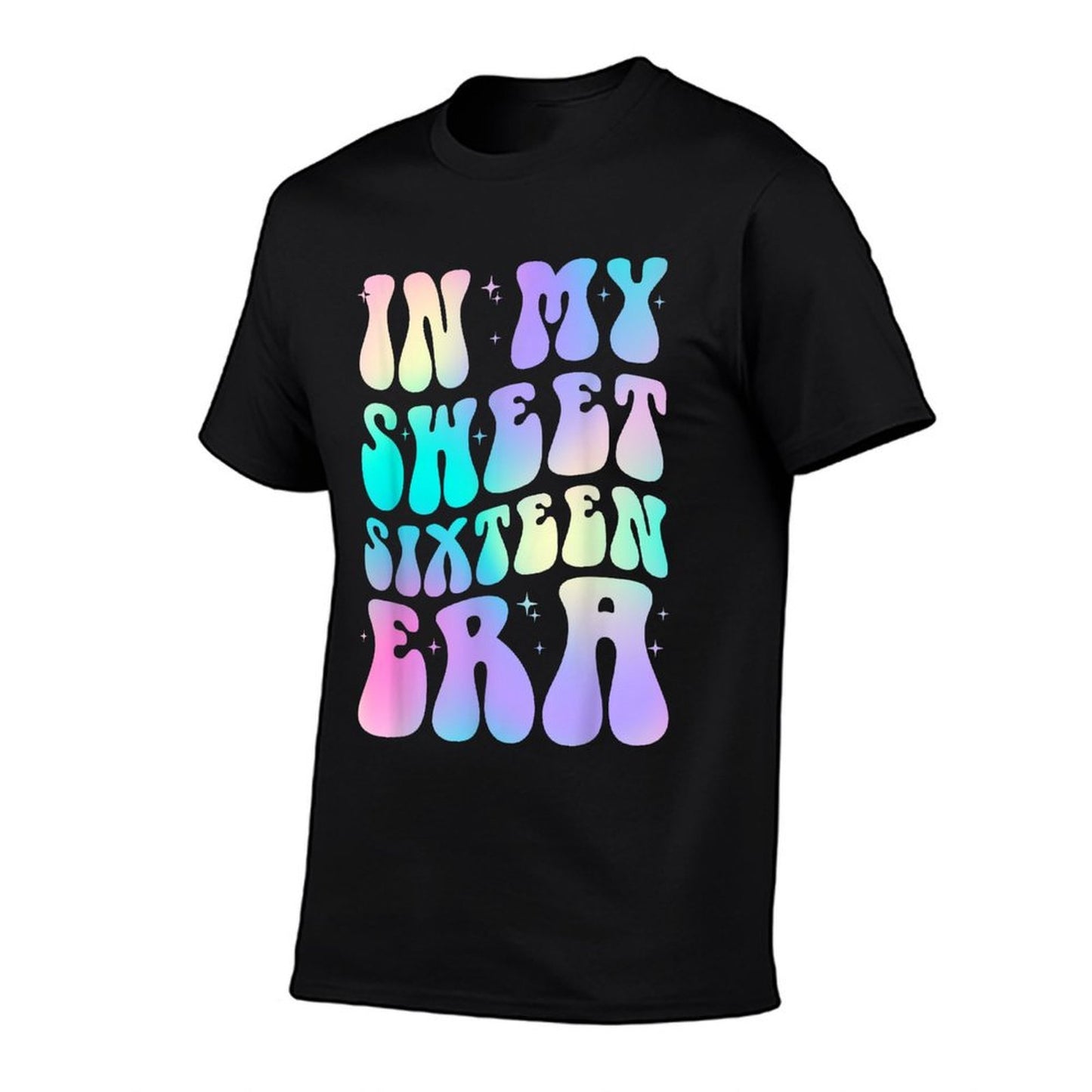 In My Sweet Sixteen Era 16th Birthday Version Groovy Tie Dye  Rolled Sleeves T-Shirt