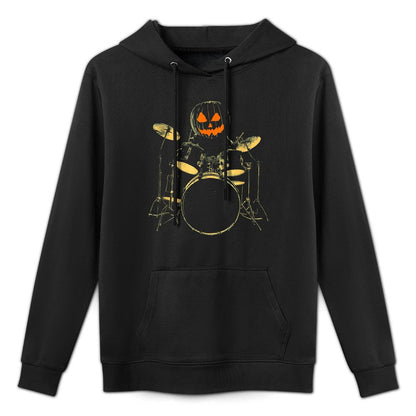 Pumpkin Drummer - Spooky Halloween Drum Set Drums Lover Casual Wear Hoodie