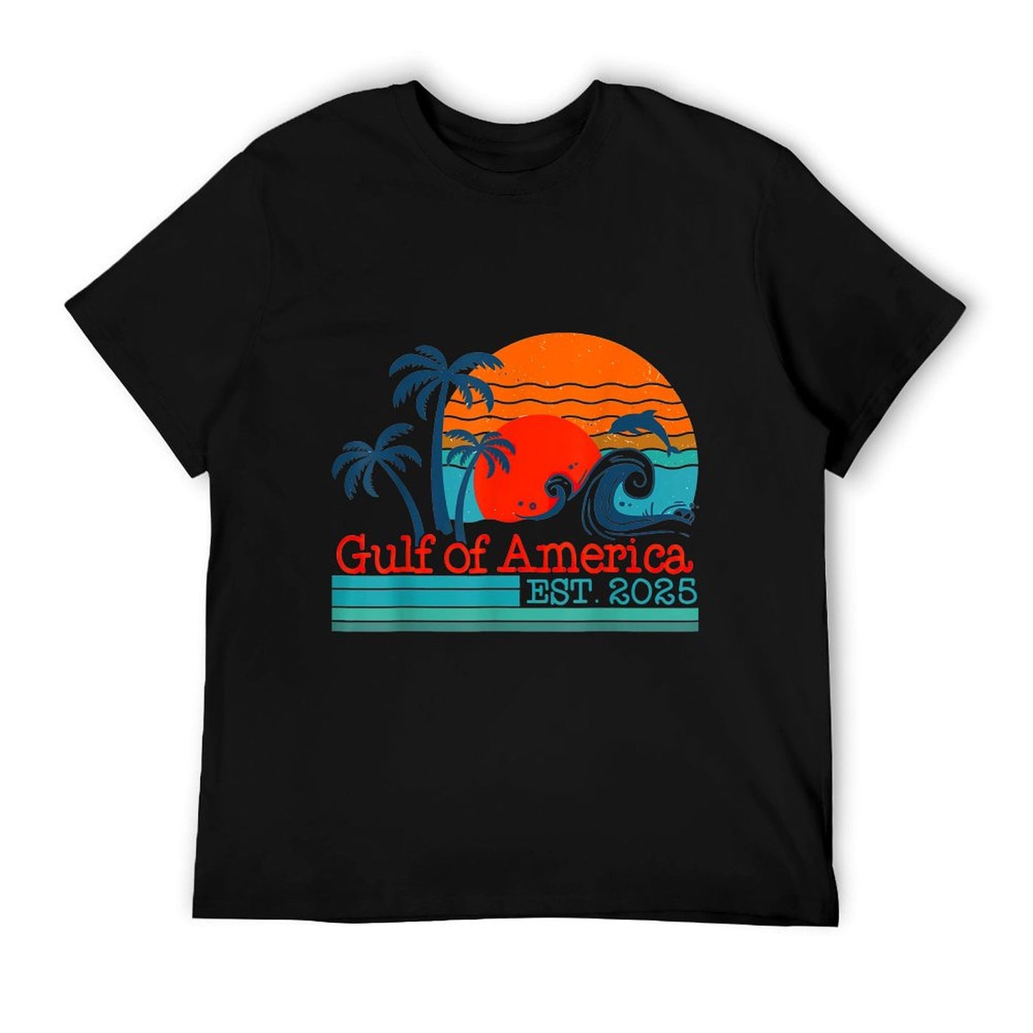 Vintage Gulf Of Us America Retro Sunset Gulf Of Us America Durable T-Shirt