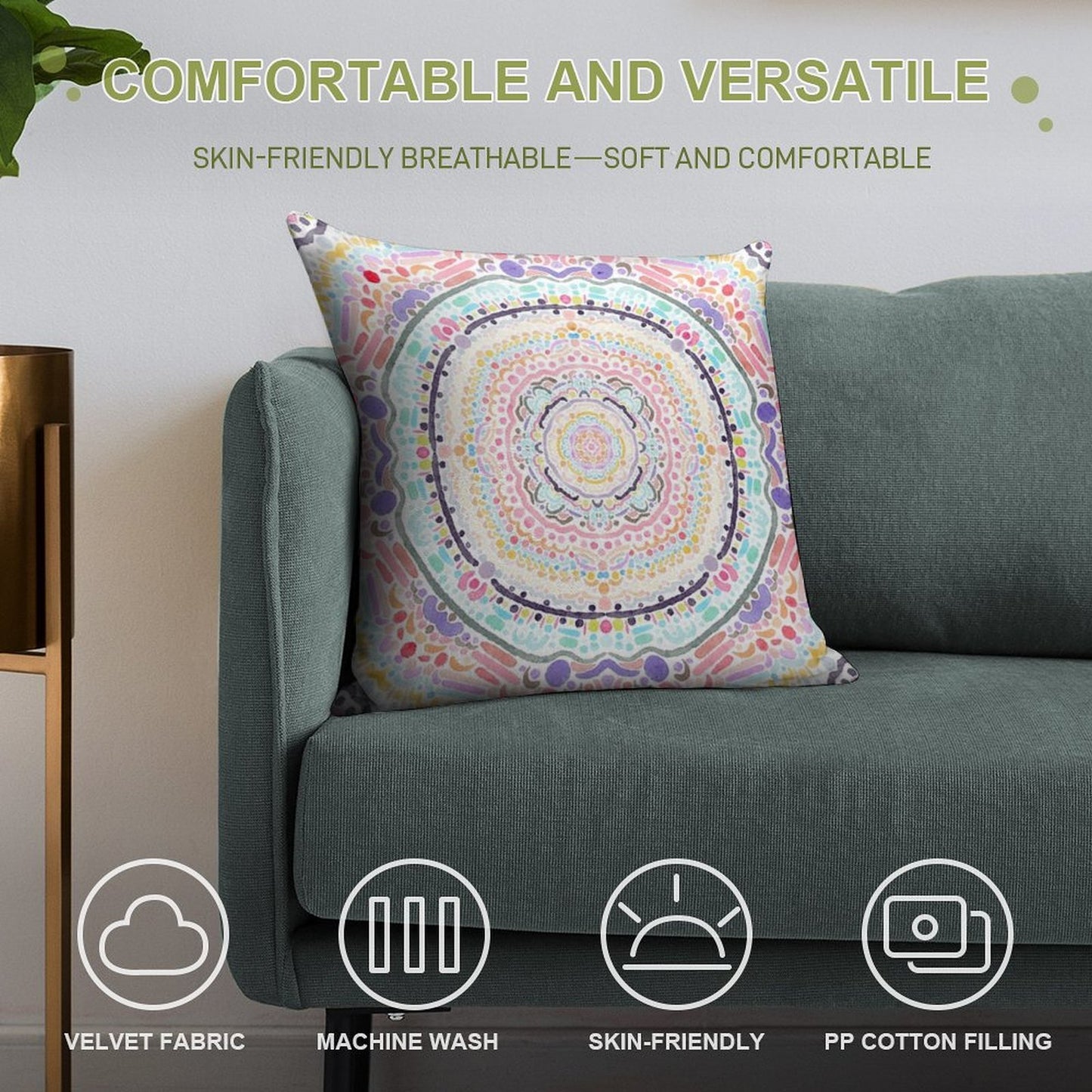 Summer Ice Cream Soft Warmth Comfort Throw Pillow