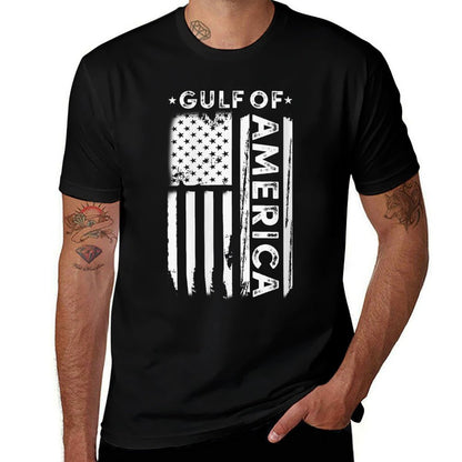 Womens America&#39;s Gulf - Gulf Of USA America Vintage American Flag V-Neck Graphic-printed T-Shirt