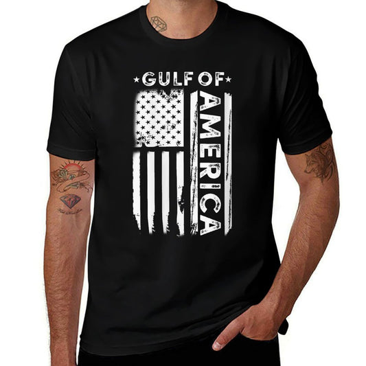 Womens America&#39;s Gulf - Gulf Of USA America Vintage American Flag V-Neck Graphic-printed T-Shirt