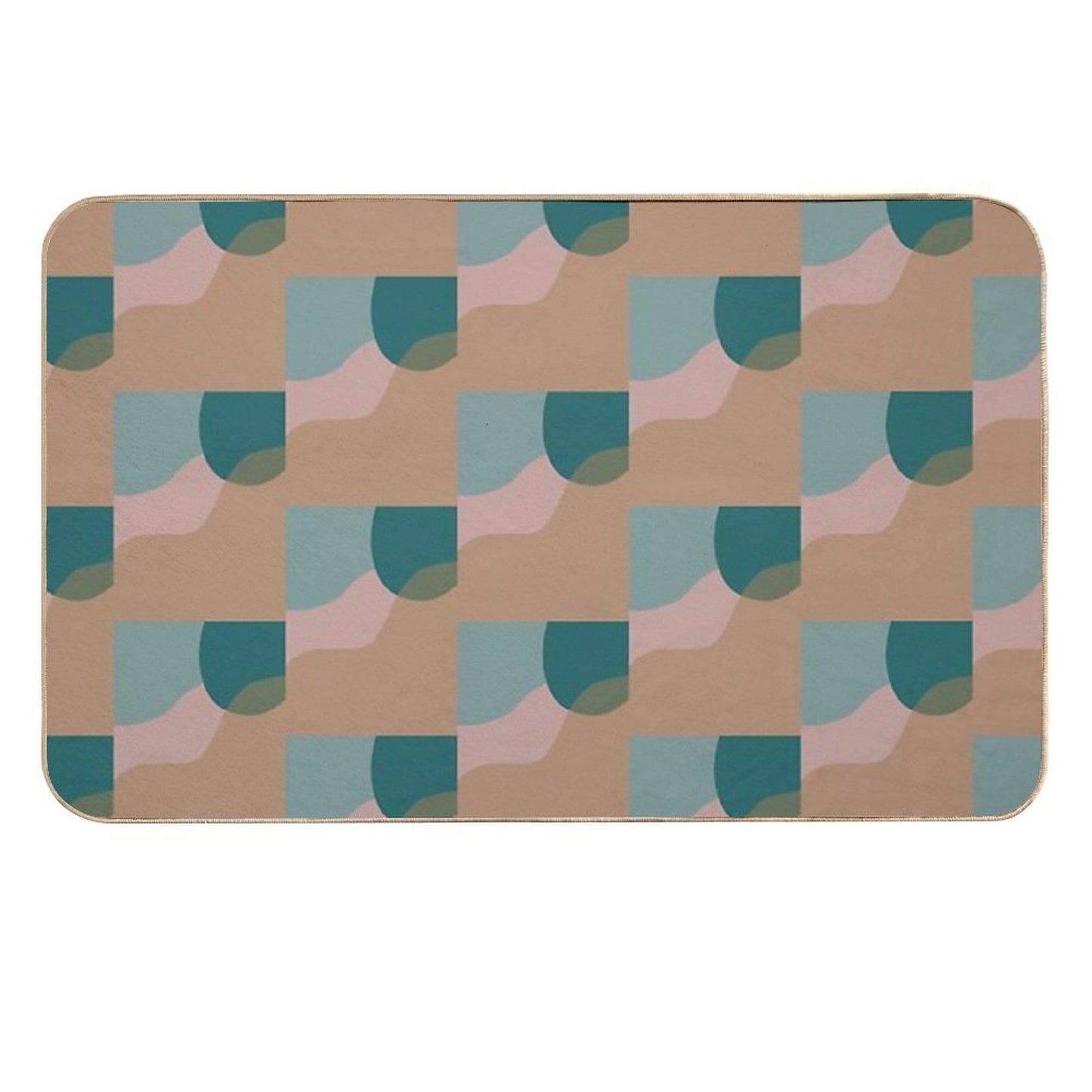 Mid Century Modern Art Abstract Shapes  High-Traffic Bath Mat