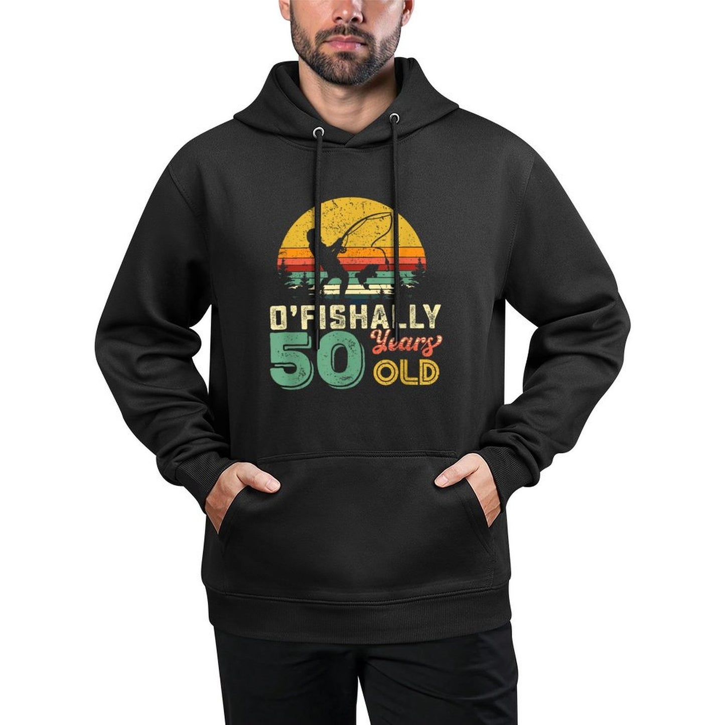 50 Years Old Fishing Gift 50th Birthday Cool Fifty Year Old Pilling-Resistant Hoodie