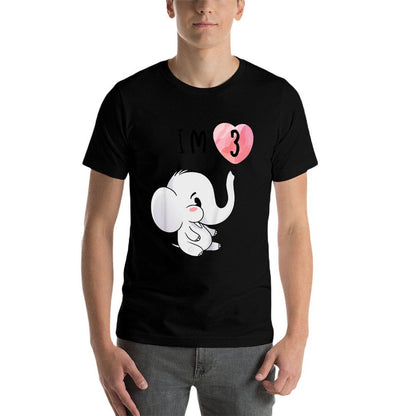 Kids Elephant Birthday 3 Years Old Birthday Outfit Kids  Moisture-wicking T-Shirt