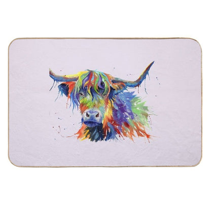 Multicolour Highland Cow  Long-Lasting Bath Mat