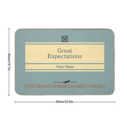 Great Expectations Retro Book Cover  Long-Lasting Bath Mat