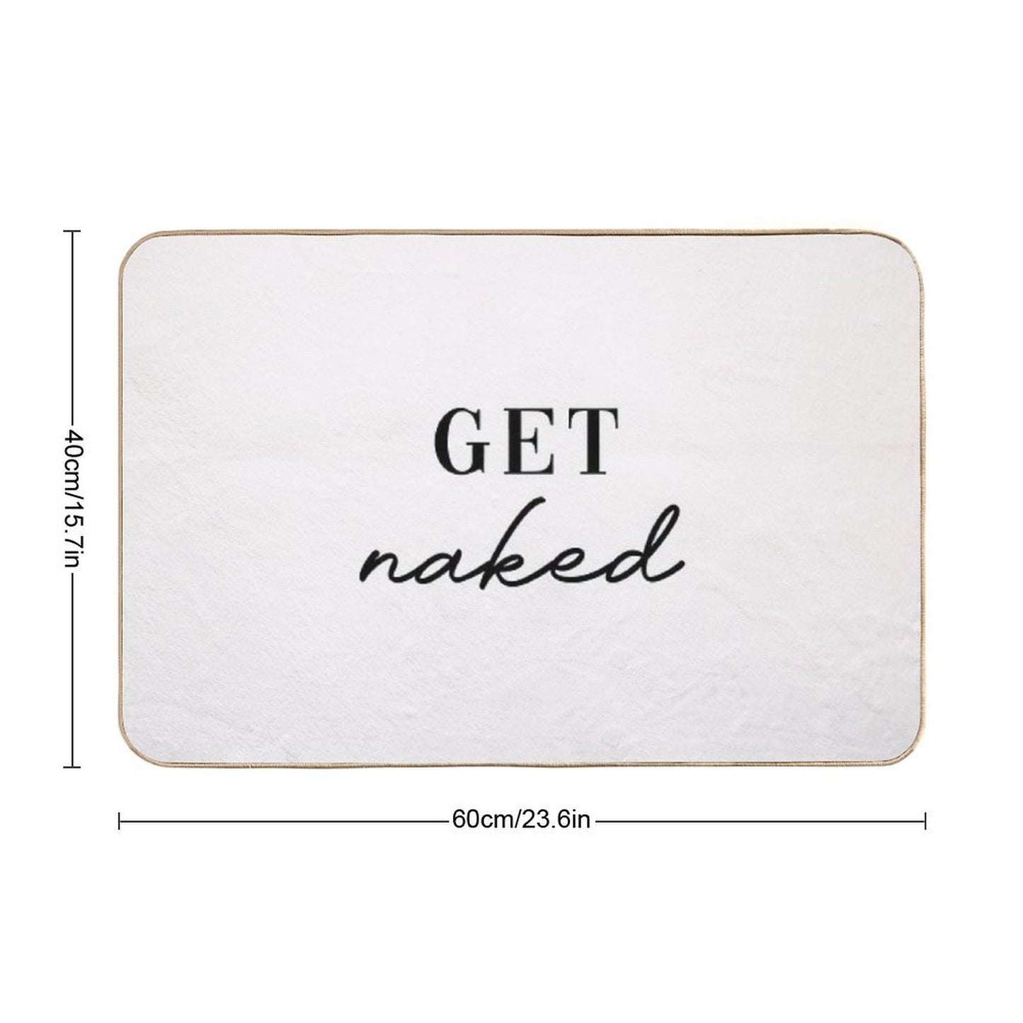 Get Naked Artwork  Long-Lasting Bath Mat