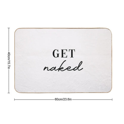 Get Naked Artwork  Long-Lasting Bath Mat