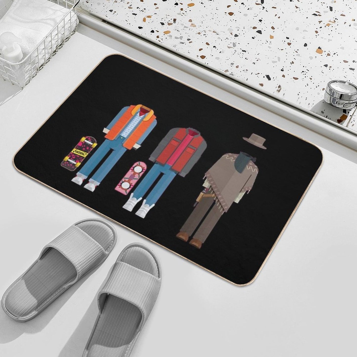 Back to The Future  Easy To Clean Bath Mat