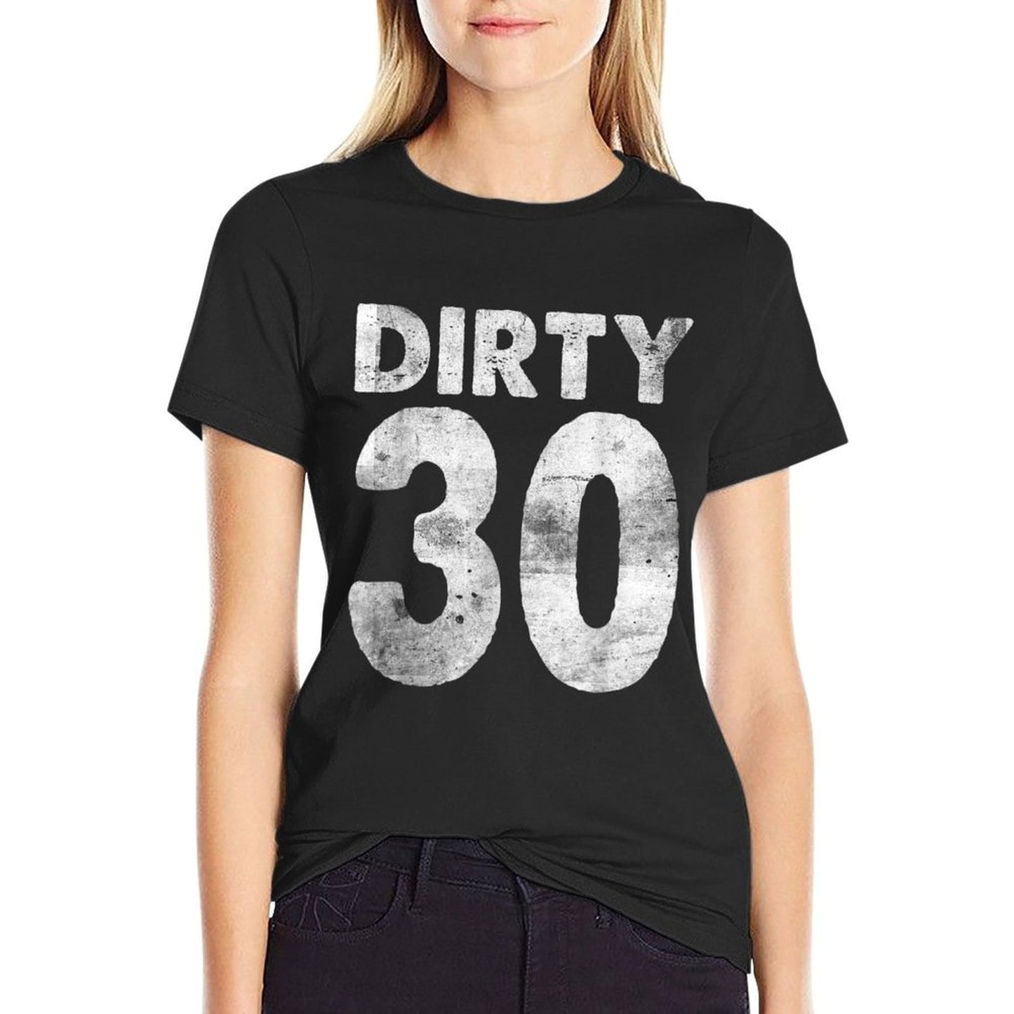 30th Birthday Dirty 30 Funny 30. Birthday  Heathered Texture T-Shirt