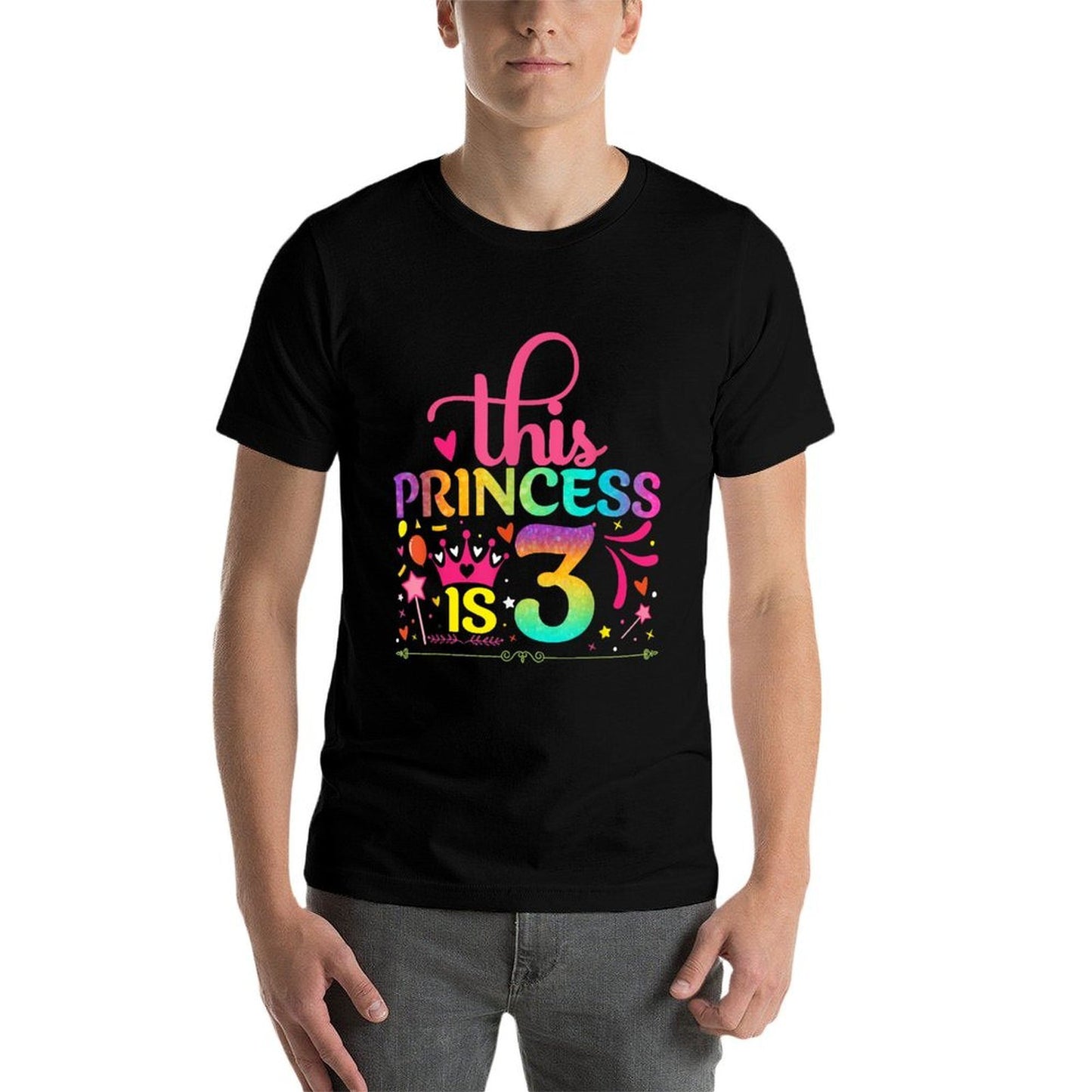 Daughter Birthday 3 Years Old Princess Girl 3rd B-day Funny  Odor-resistant T-Shirt