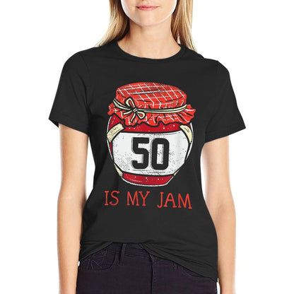 50 Year Old Birthday Gifts for Women  Cute 50th Birthday  Oversized Silhouette T-Shirt