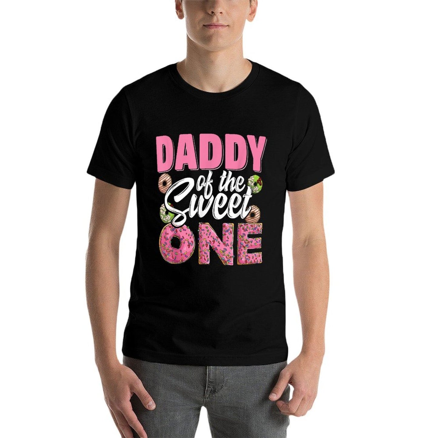 Daddy of The Sweet One Birthday 1st B-day Donut One Party  Relaxed-fit T-Shirt
