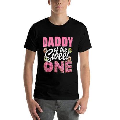 Daddy of The Sweet One Birthday 1st B-day Donut One Party  Relaxed-fit T-Shirt