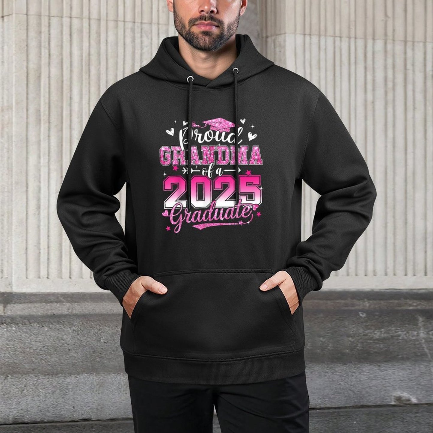 Graduation 2025 Proud Grandma Of 2025 Graduate Floral Women Moisture-Wicking Hoodie