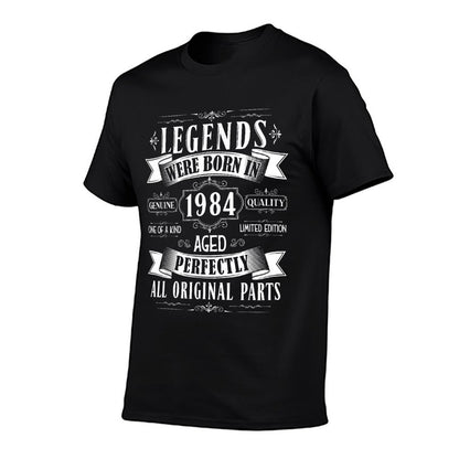 Legends Born In 1984 41st Birthday 41 Years Old Bday Men  Wrinkle-resistant T-Shirt
