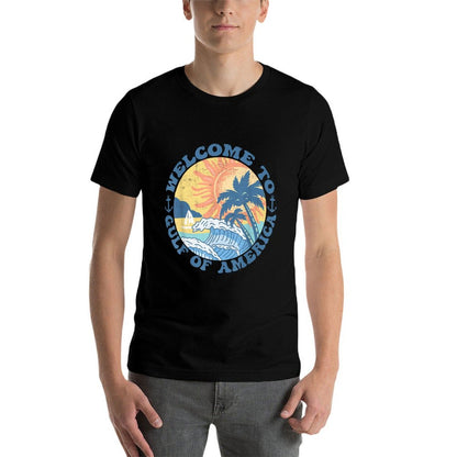 Retro Gulf Of USA America Est 2025 American Flag Gulf Mexico Easy-care T-Shirt