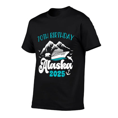 70th Birthday Alaska Cruise 2025 Matching Family Men Women  Odor-resistant T-Shirt