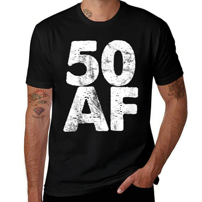Vintage 50 AF Funny 50th Birthday  Vintage-inspired T-Shirt