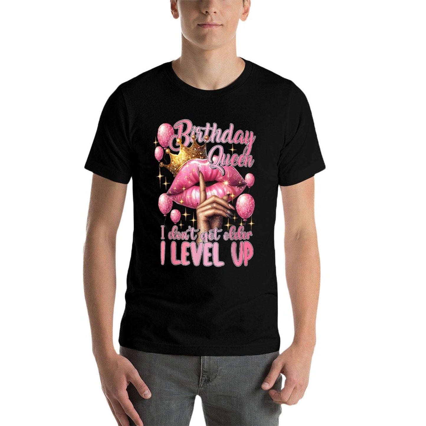 Birthday Queen I Don't Get Older I Level Up Lip Balloon  Eco-friendly Material T-Shirt