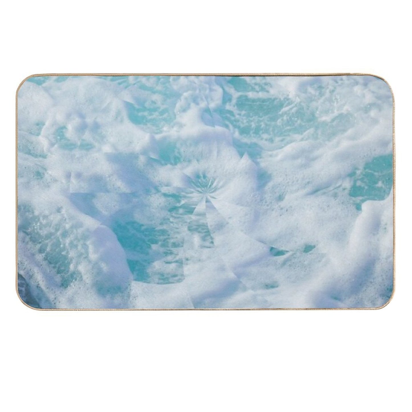 Blue Ocean Waves  Anti-Trip Bath Mat