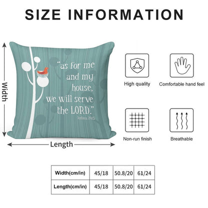 Me And My House Will Serve The Lord Soft Durable Construction Throw Pillow