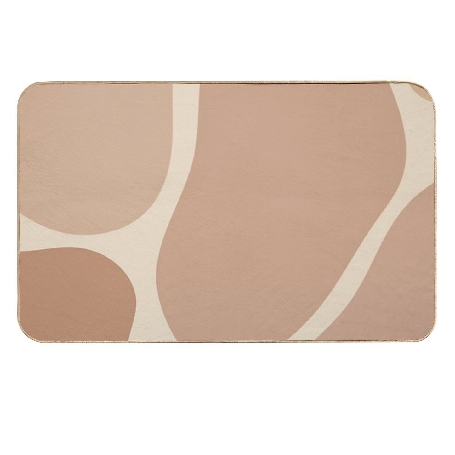 Minimal Modern  Abstract Shapes Pastel Pink  Stone Pattern  Eco-Friendly Bath Mat